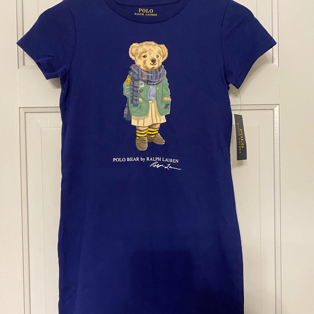 Polo Bear 🐻 girls dress sz 8-10 NWT